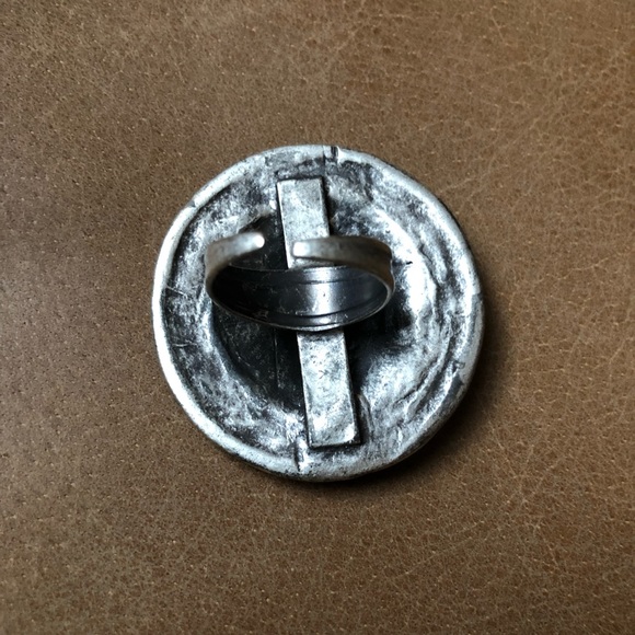 Boho circle shield ring - Picture 3 of 4